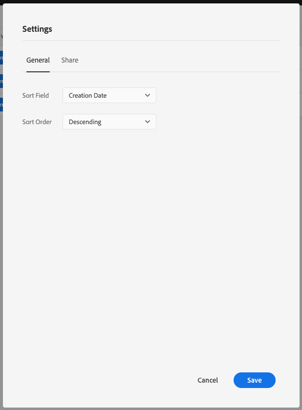 Inbox list view settings