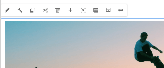 Toolbar of the image component