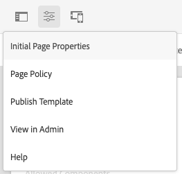 Template Editor Page Information