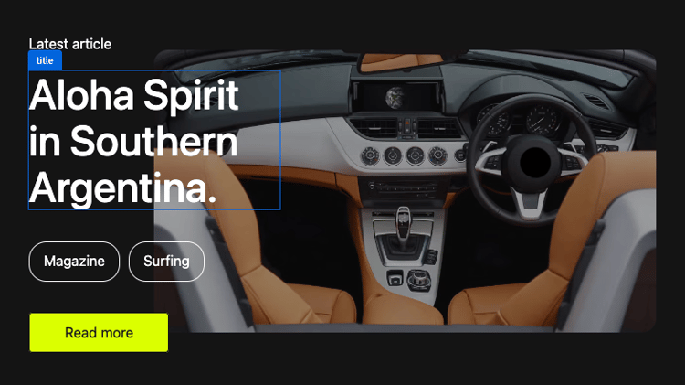 Editable content is highlighted by a blue box