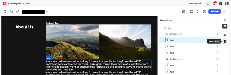 Deleting a component