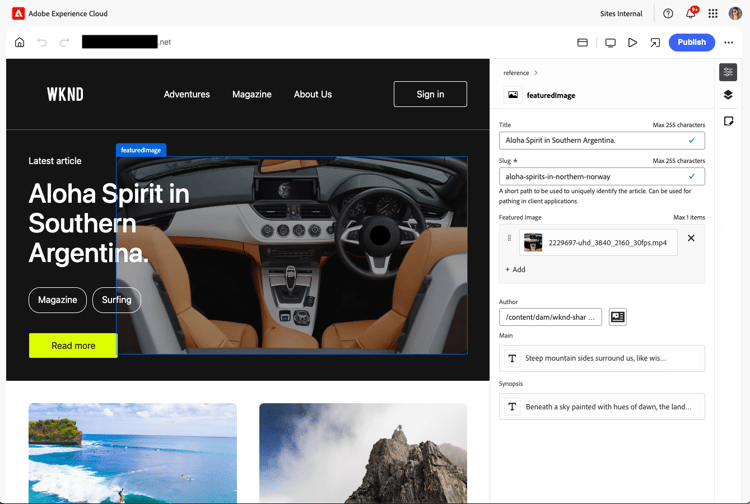 The Universal Editor UI