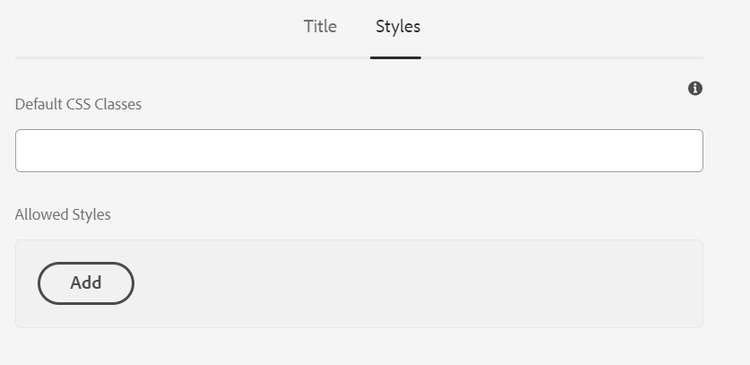 Design dialog title tab