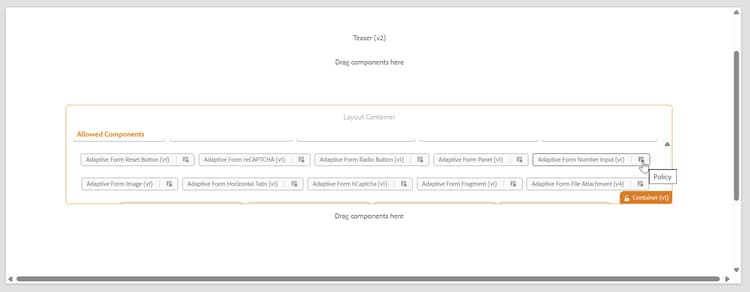 Date Picker template policy