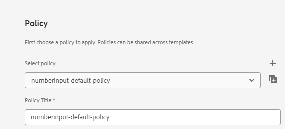 Date Picker template Policy