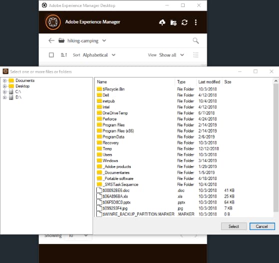 Bulk upload multiple local folders from your desktop into Experience Manager