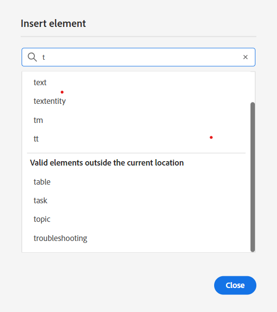 insert element