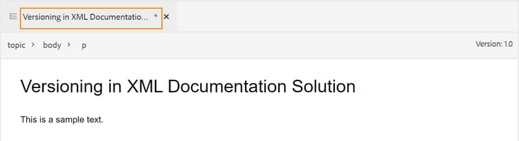 working copy indicator