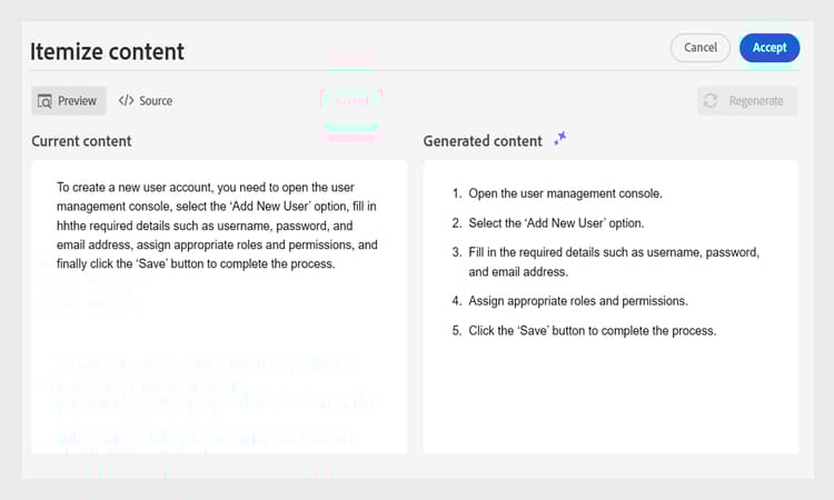 ai assistant itemize content icon