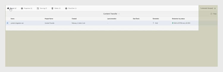 migration set extraction