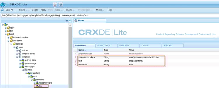 Adding text component with mandatory property