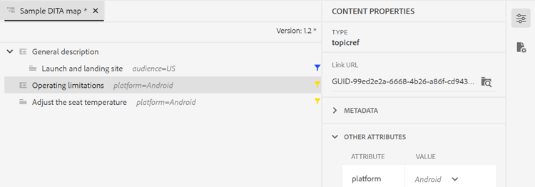 map layout attributes