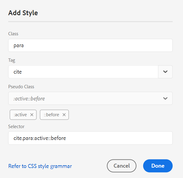 adding styles in the native pdf templates