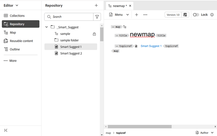 map editor add topic