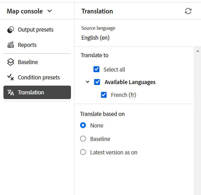 translation panel