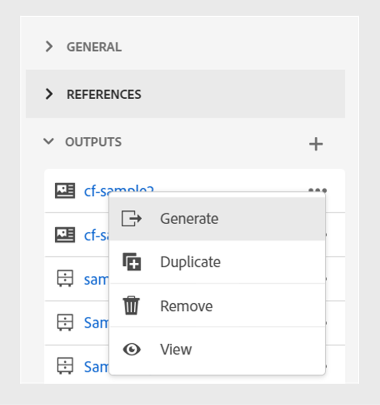 View the Content Fragments for a topic