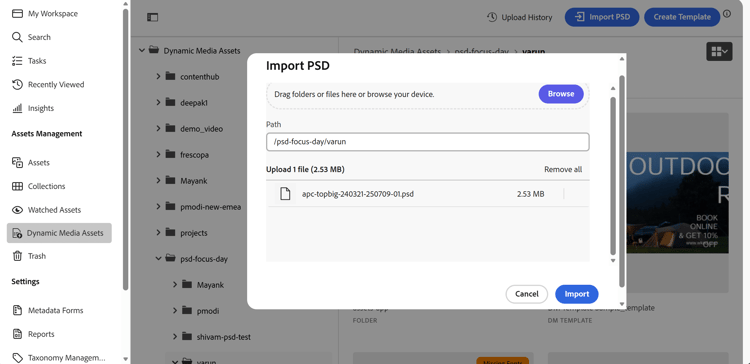 Import PSD Tab