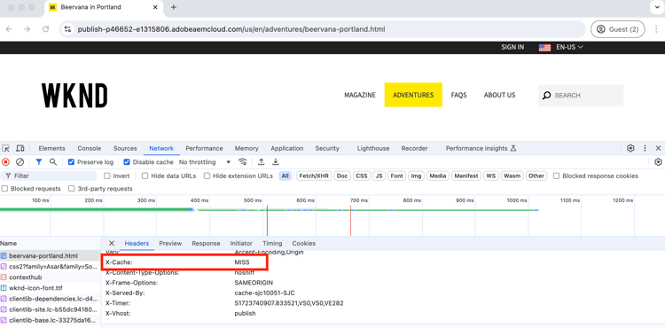 X-Cache Header