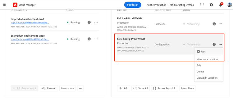 Deploy CDN Rule