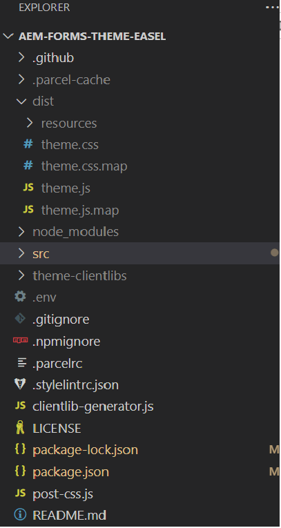 project explorer