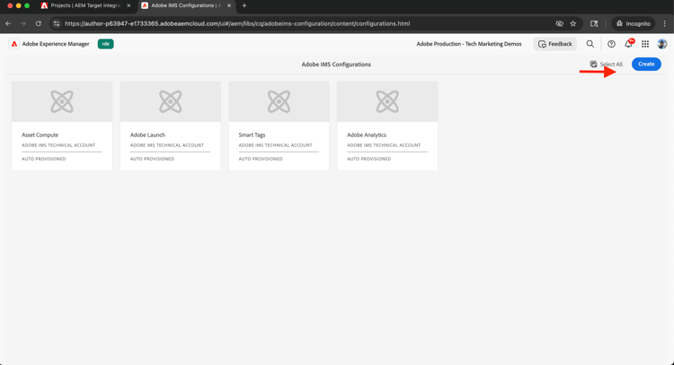 Create Adobe IMS Configuration