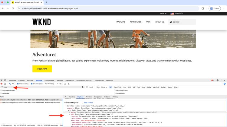 Web SDK Network Request