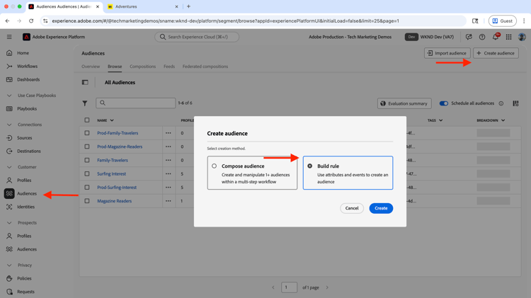 Create Audience