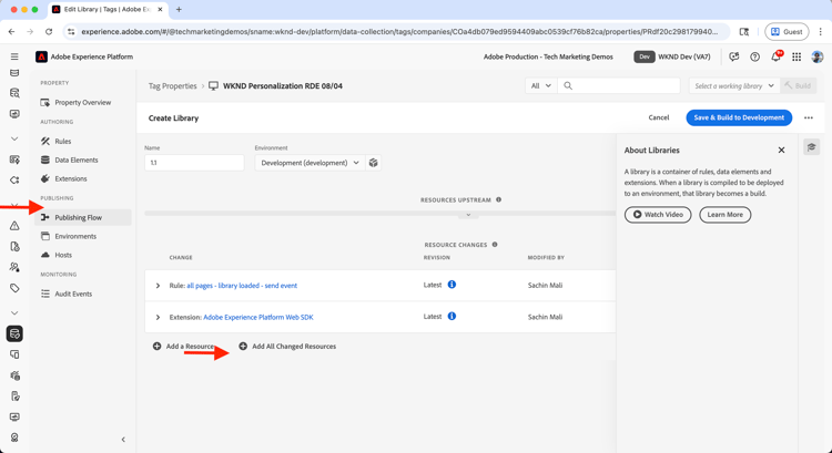 Publish Tags Library