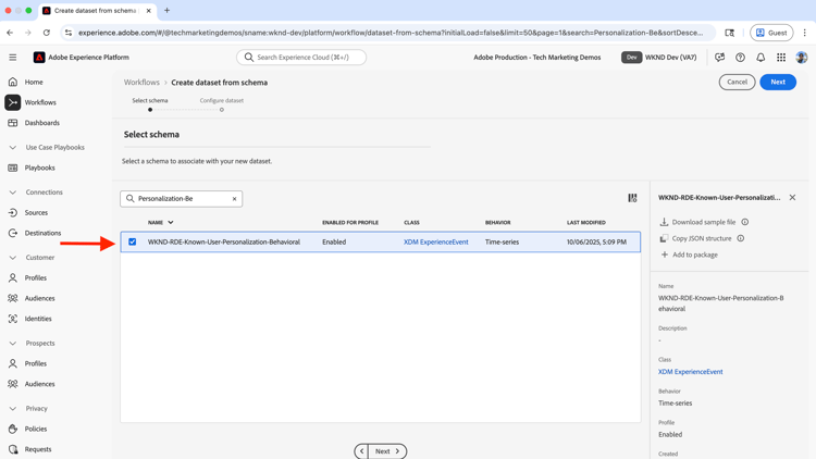 Select Schema