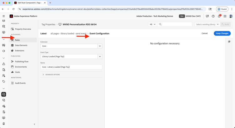 Create Event Rule