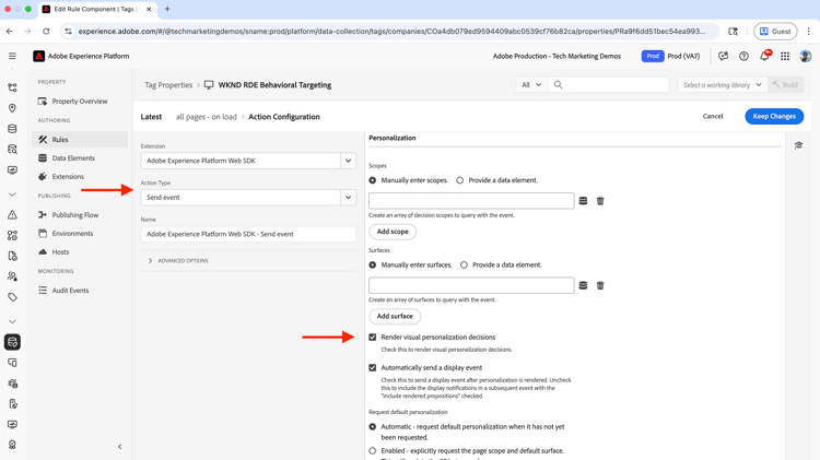 Personalization Section