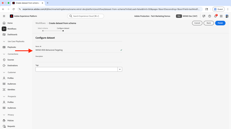 Configure Dataset