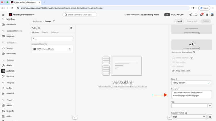 Create Audience