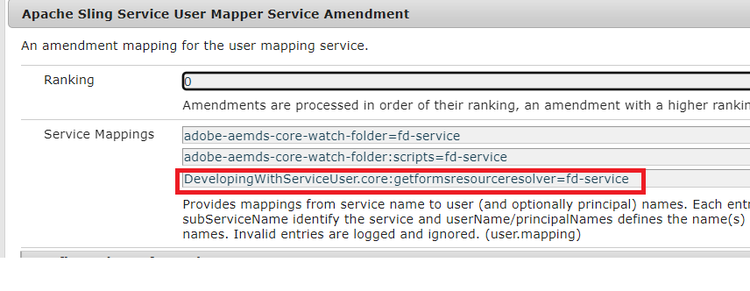 user mapper amendment
