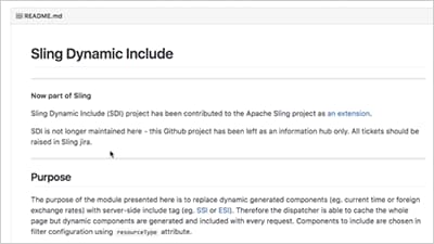 Set up Sling Dynamic Include (SDI)