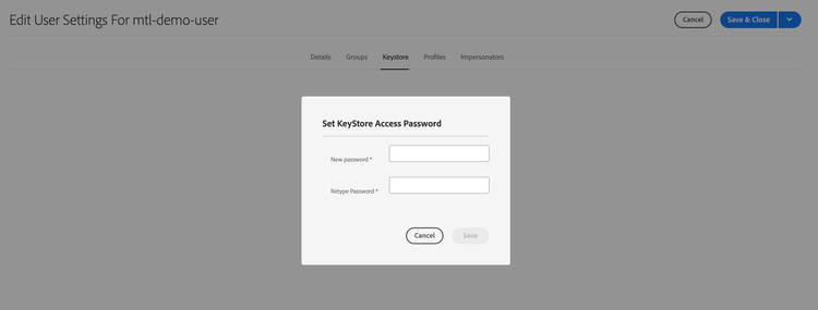 Create Keystore