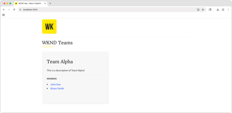Teams view