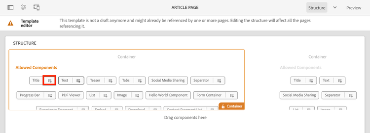 Title Policy Configure