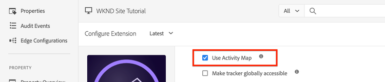 Enable Use Activity Map