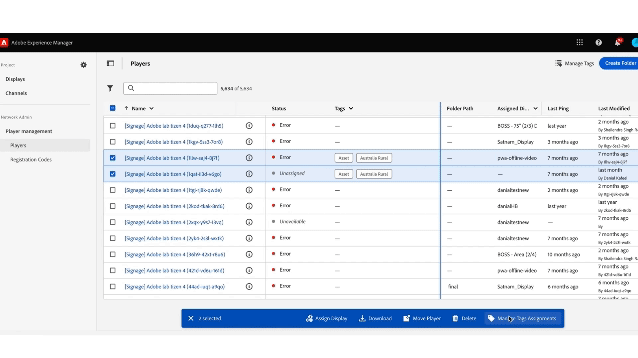 manage tags assigments