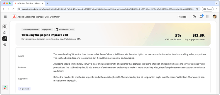 Auto-identify high bounce rate