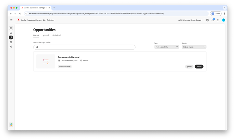 Forms Accesibility opportunities