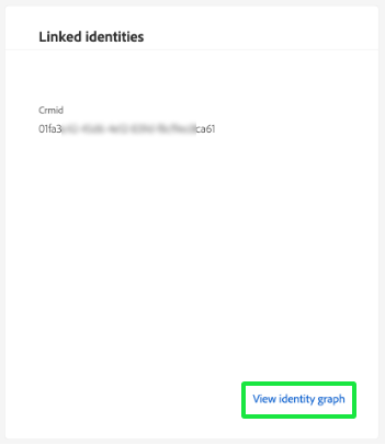 The Linked identities widget.