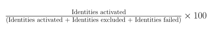 Activation rate formula.