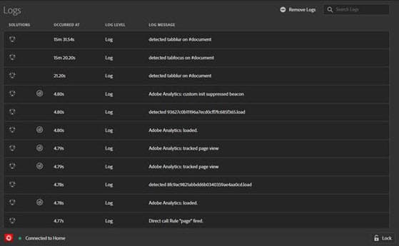 Logs Tab | Adobe Experience Platform