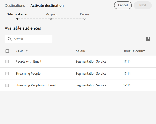 Activate Audiences