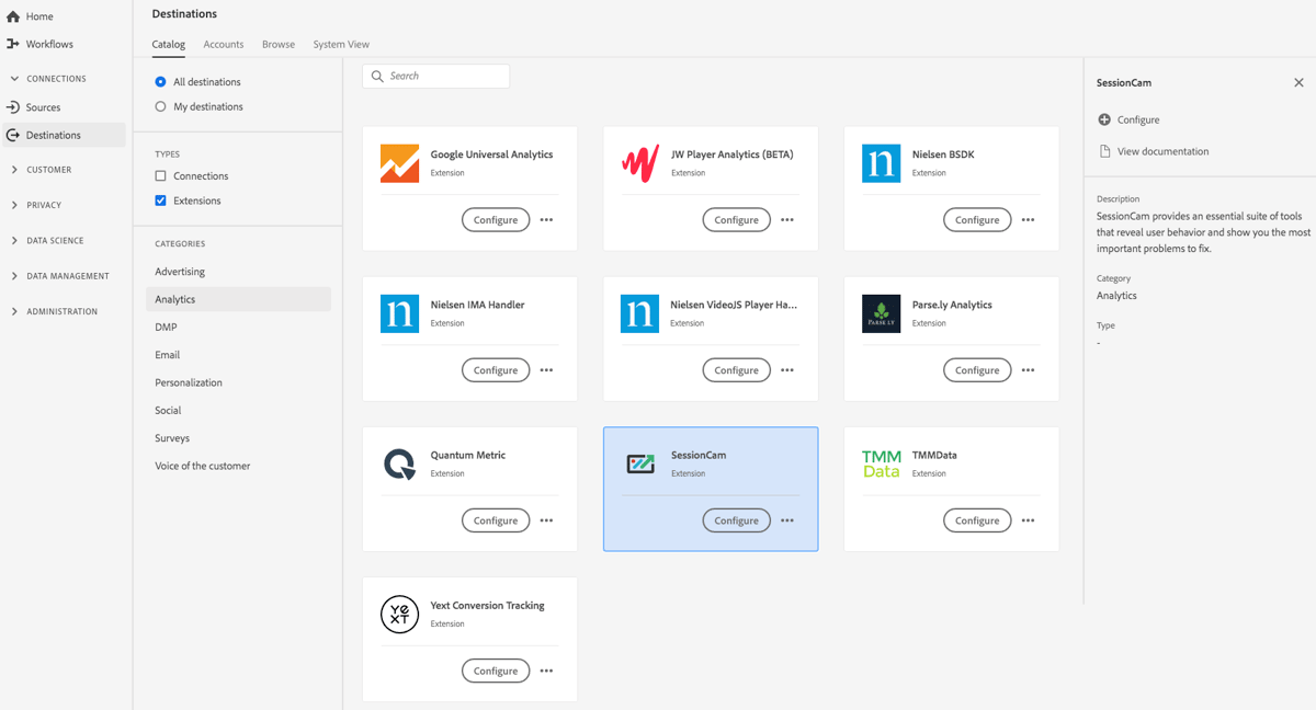 SessionCam extension | Adobe Experience Platform