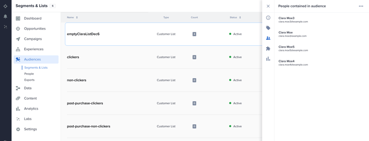 Customer List in ZMP