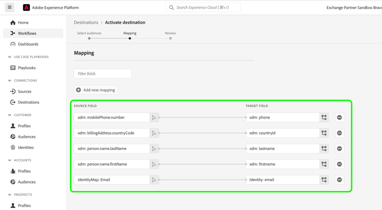 How to map profile and identity fields