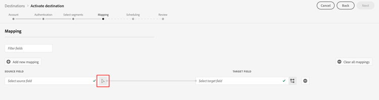 Braze Destination Source Mapping